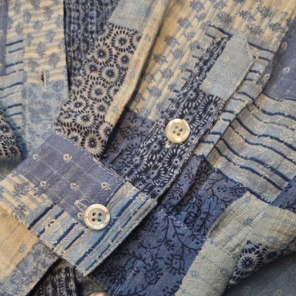 Joan Rivers Blue Patterned Shirt - Picture 4 of 4